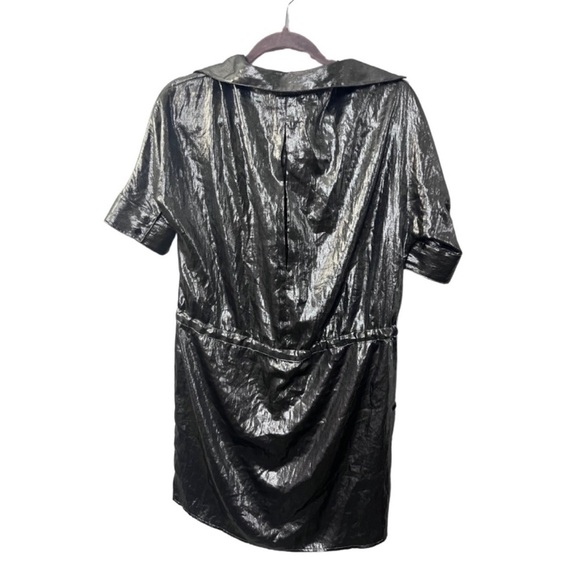 BCBG MAXAZRIA Women's Shinny Gunmetal Gray Dress Size Small - Picture 2 of 7